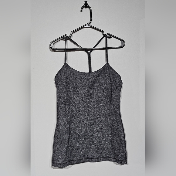 Lululemon Power Pose Tank Heathered Black Size 10 - Picture 5 of 8